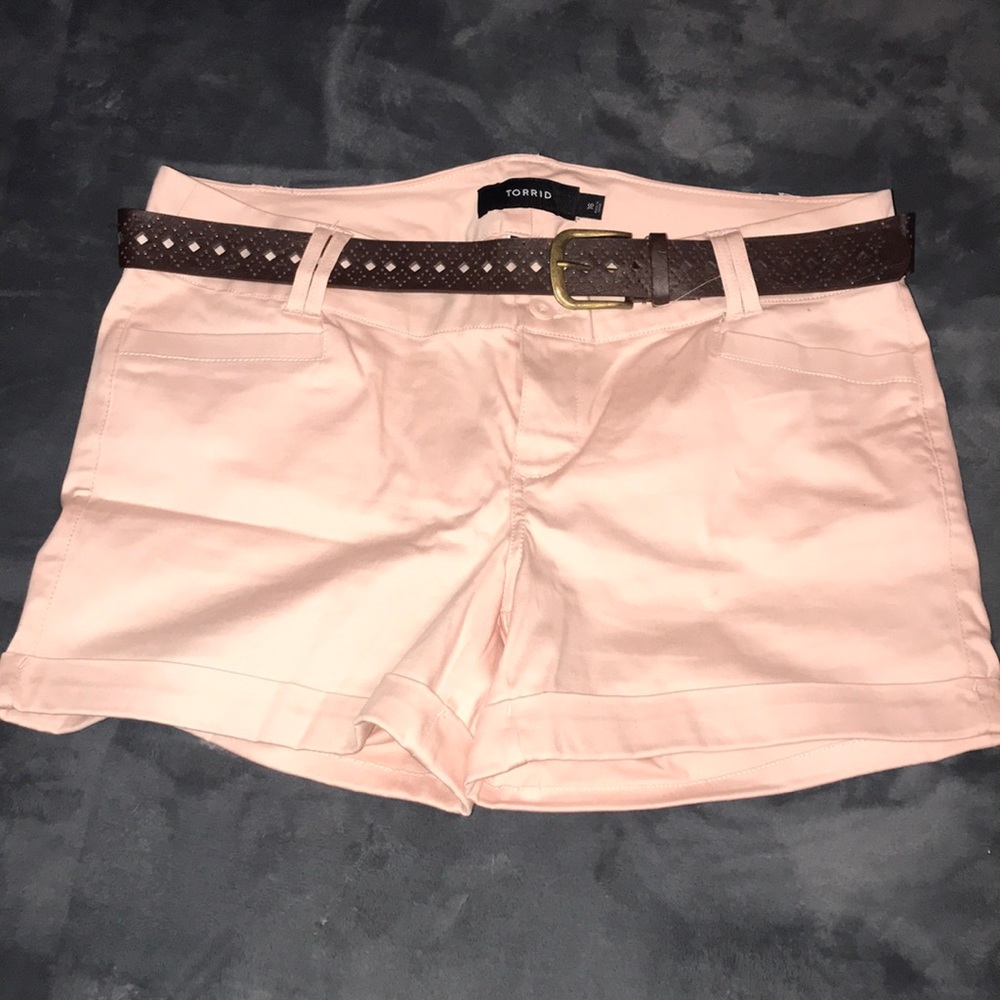 Torrid Ballet Pink Shorts with Belt NWOT